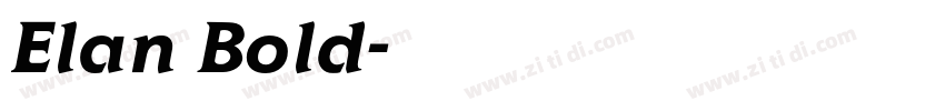 Elan Bold字体转换